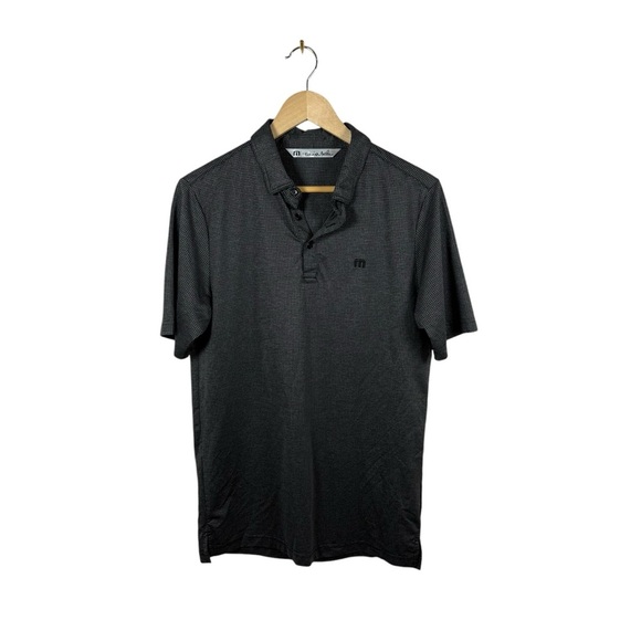 Travis Mathew Men’s Checkered Performance Polo in Grey/Black Size S - Picture 1 of 10